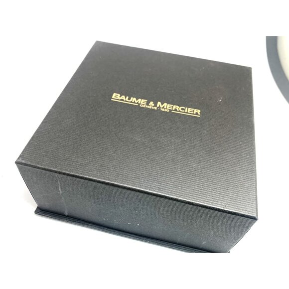 Baume & Mercier Box Watch Presentation Gray Cardboard Brown Wooden Empty - Picture 9 of 12